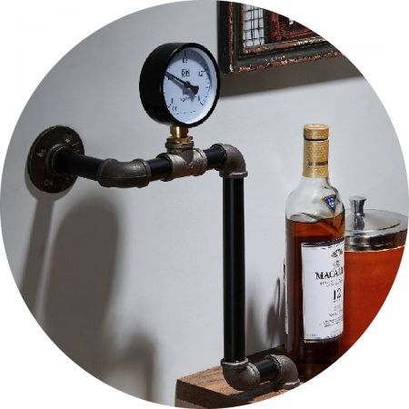 Decoratief ontwerp van drukmeter.